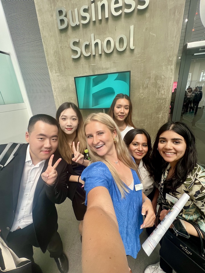 Group photo at imperial business school in London